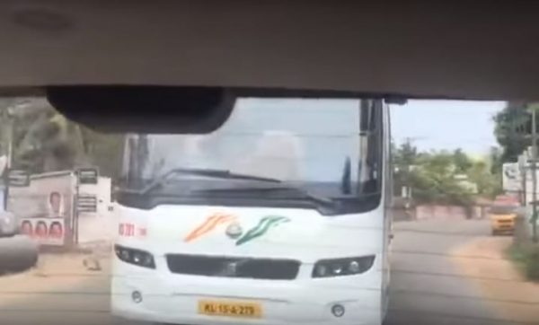 A Car playing in front of KSRTC Garuda King Class Volvo - Aanavandi ...